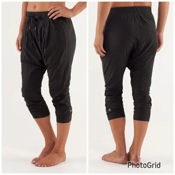 Lululemon Modern Tranquil Pant drop crotch herem mid calf running jogger pants - Picture 1 of 12